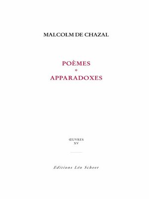 cover image of Poèmes et apparadoxes